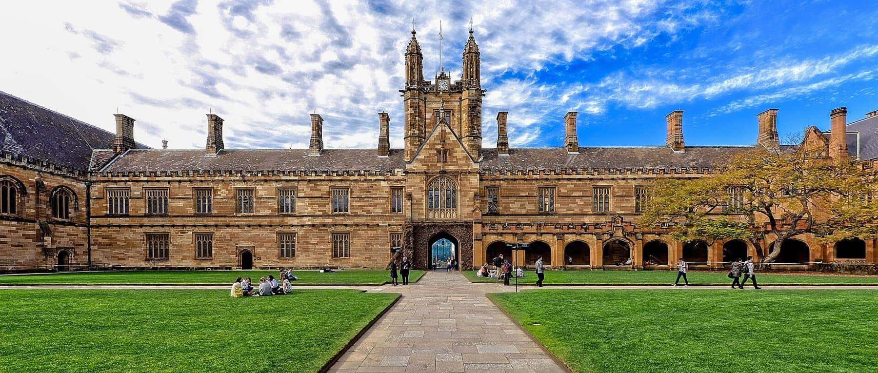 The sandstone Main Quadrangle of the University of Sydney